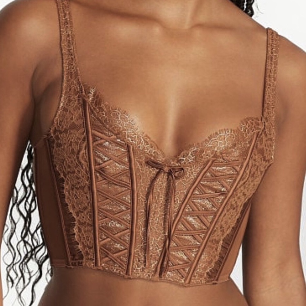 NWT Victorias secret brown corset size small DD
